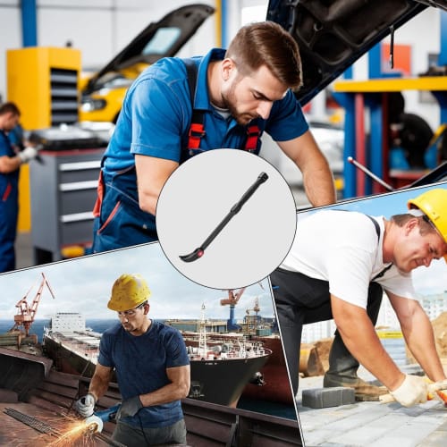 Index Pry Bar - Heavy-Duty Index Pry Bar Tool, Nail Puller Bar | Heavy-Duty Nail Puller Tire Removal Prybar with Ergonomic Handle for Home Remodeling