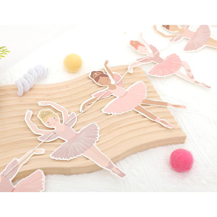 Ballet Girls Birthday Decorations - Ballerina Party Garland,Pink Ballet Banner,Girls Dance Party Hanging Garland Photo Props,Ballerina Wedding Party