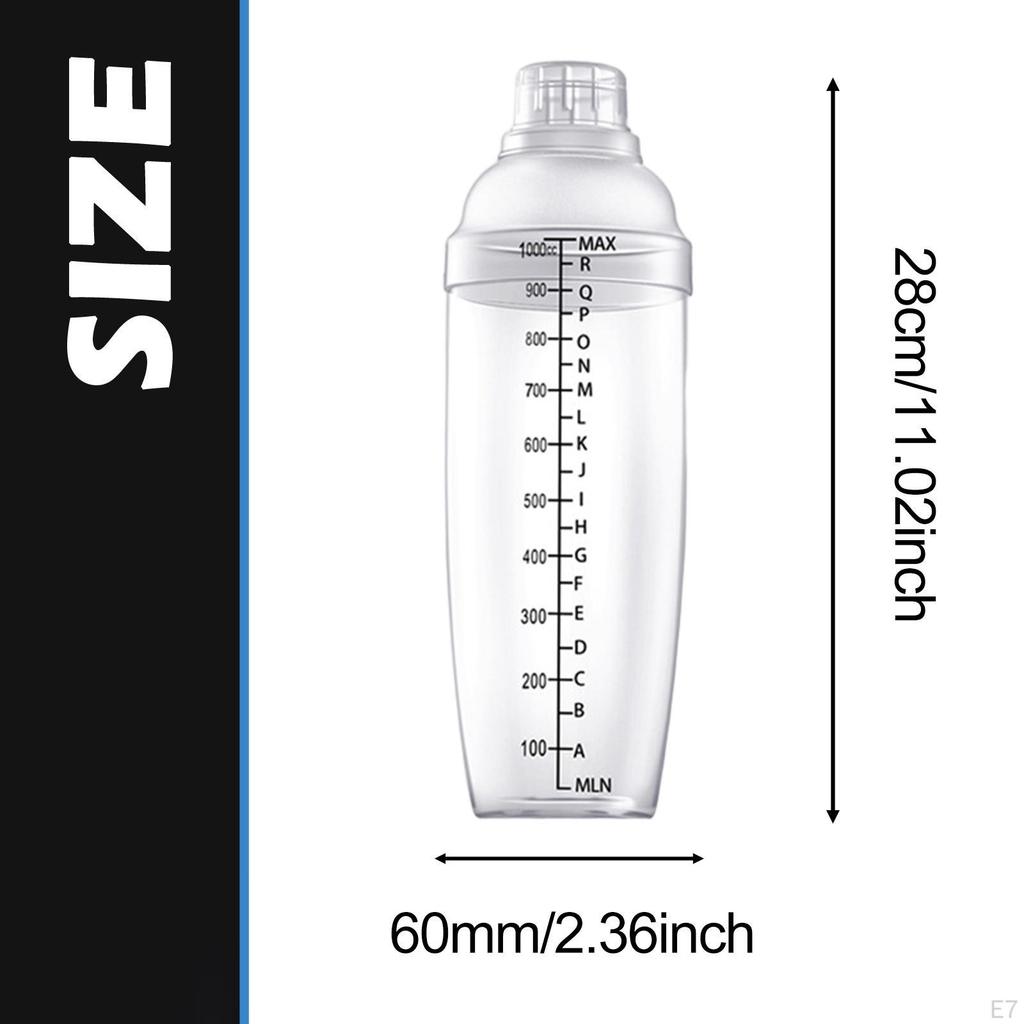 Lemon Tea Shaker Set Bartender Clear Bottle Mixing Cup Espresso Mixer for Quick Preparation