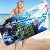 Anime Demon Slayers Beach Towels Ultra-fine Fiber Double-sided Velvet Beach Towels Versatile Bath Square Towel Beach Towel Gift