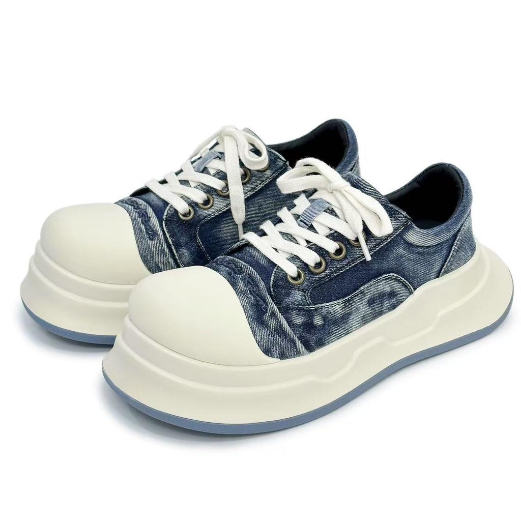 Mickey ošklivé roztomilé boty s velkou hlavou pánské a dámské boty na platformě zvyšující výšku nové letní všestranné párové ležérní plátěné boty