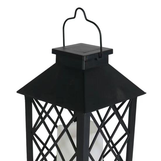 Yousheng Retro Solar Lantern, Outdoor Solar Candle Lantern, Waterproof Solar Garden Light with Hanging Loop, Decorative Light for Yard Patio Terrace
