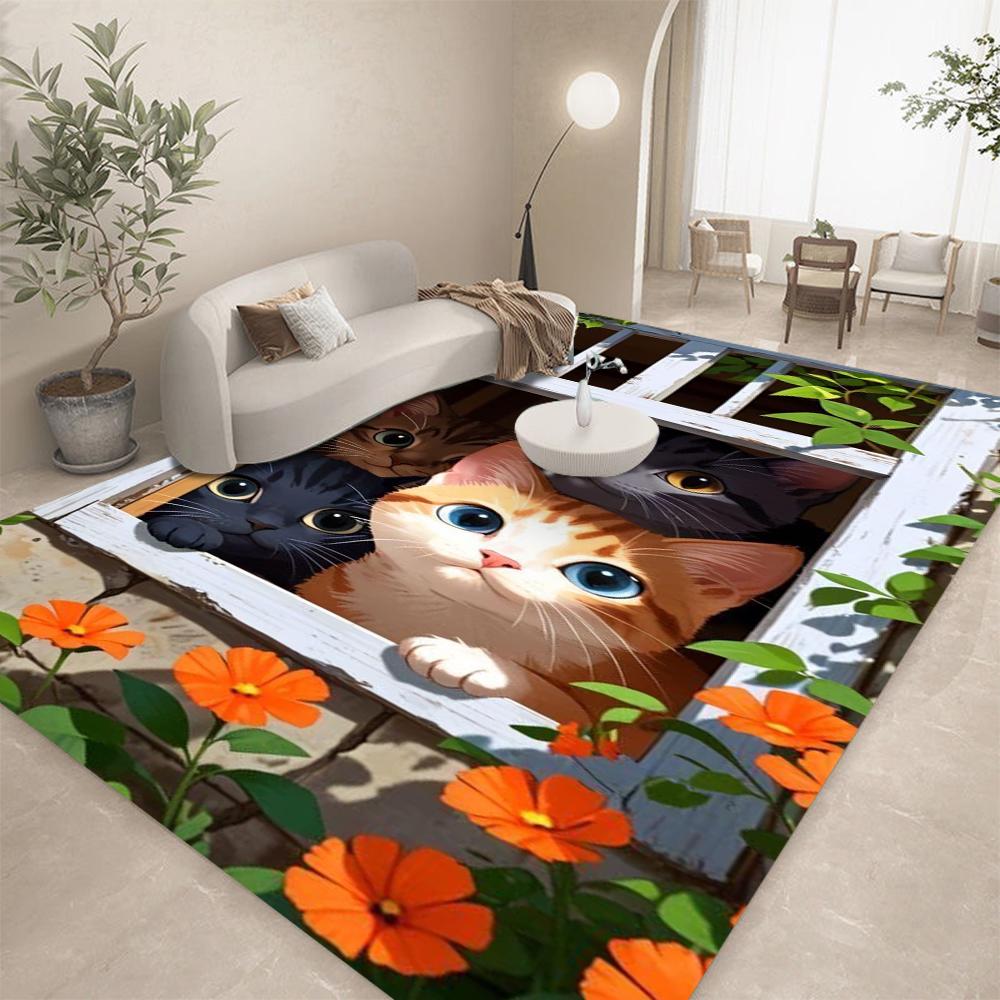 Many Cute Cats Children's Bedrooms Bedside Decorations Carpets Living Rooms Sofas Carpets Leisure Coffee Tables Mats Carpets