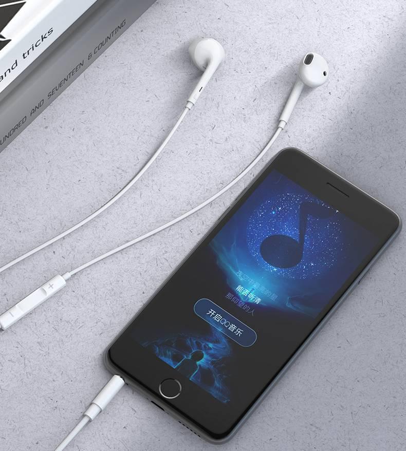 PISEN 3,5-mm-Semi-In-Ear-Kopfhörer mit Kabel für Apple- und Android-Geräte