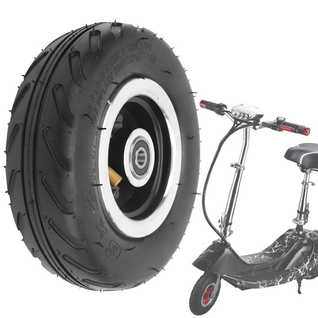 6x2 Pneumatic Wheel Inflatable Air Tire with Aluminum Alloy Hub Strong Grip for Electric Scooter