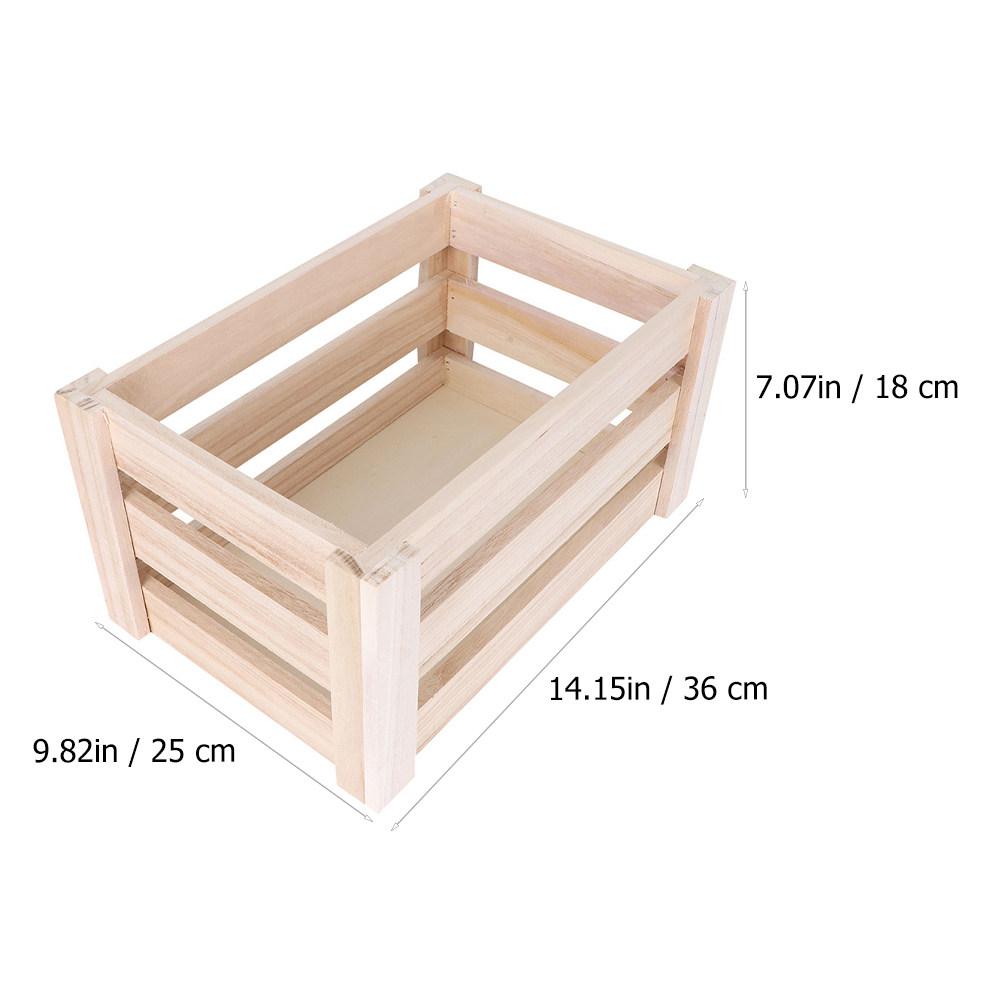 Vintage Wooden Multifunction Storage Box Elegant Hollow Design Organizer for Home Office School Storage Box Wooden Basket