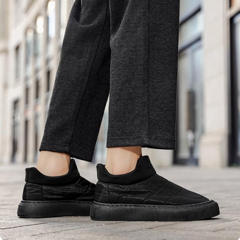 Winter Men Snow Boots Velvet Warm Fur Integrated Cotton Shoes For Men Casual Thick-Soled Heightening High-Top Boots Botas Hombre