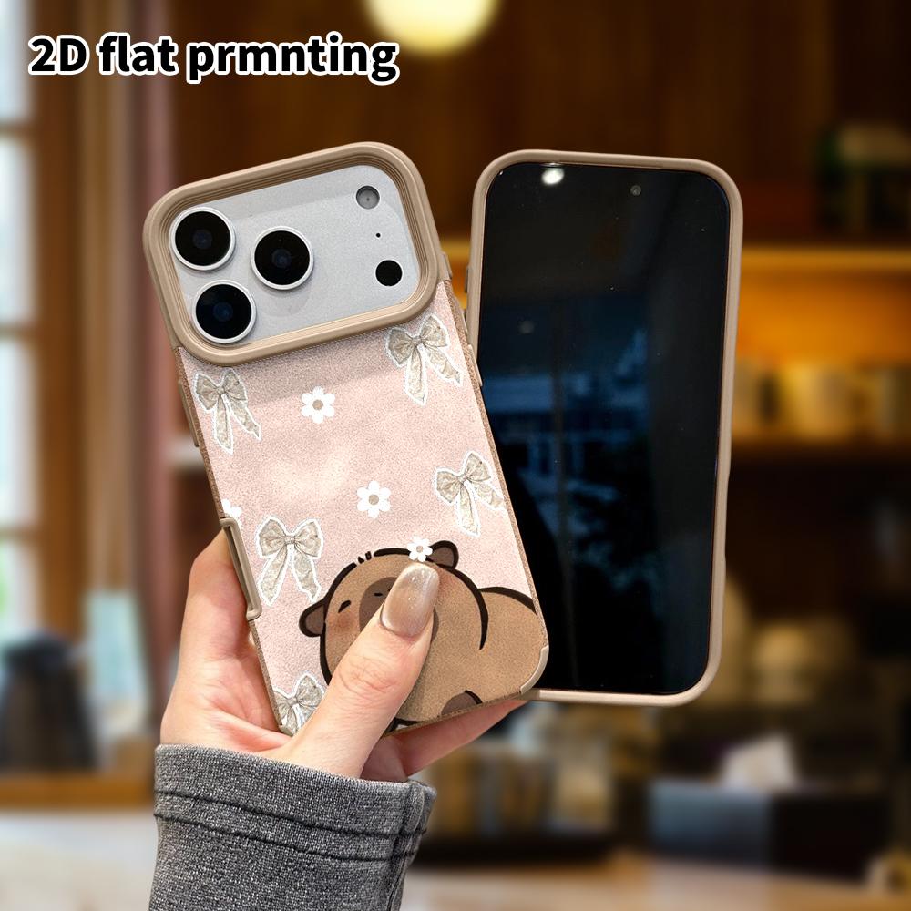 Phone Case: Lambskin 2D Flat Samsung Galaxy A34 A35 M05 M06 S20 S22 S21 FE Plus 5G Protective Case, Lying Capybara, Christmas and Halloween Gift