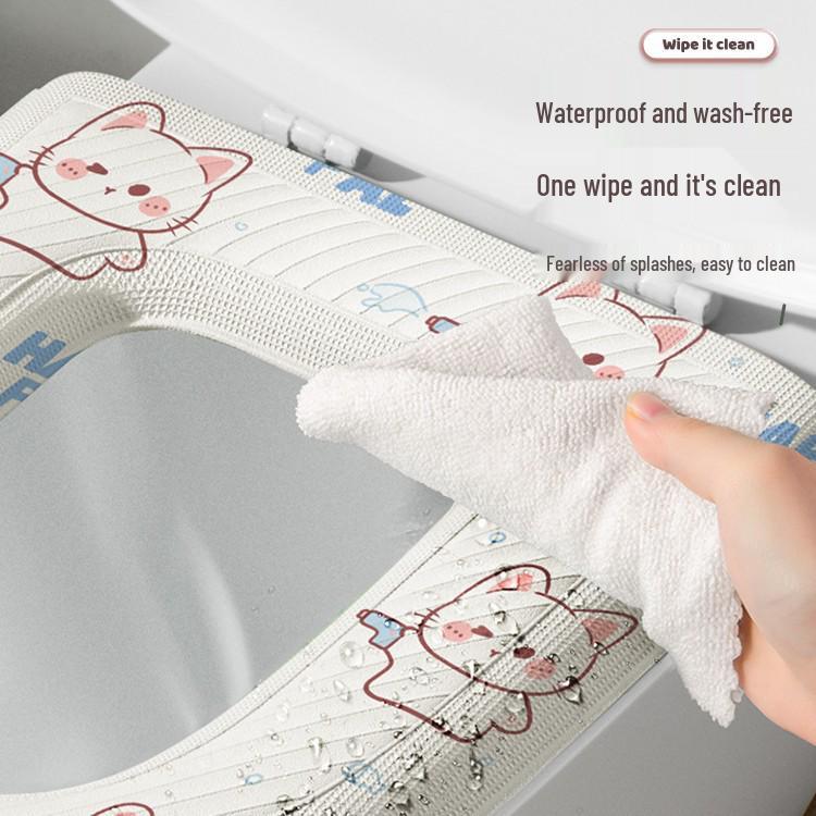 New Waterproof Thickened Toilet Seat Cushion: Anti-fouling, Wash-free Household Cover