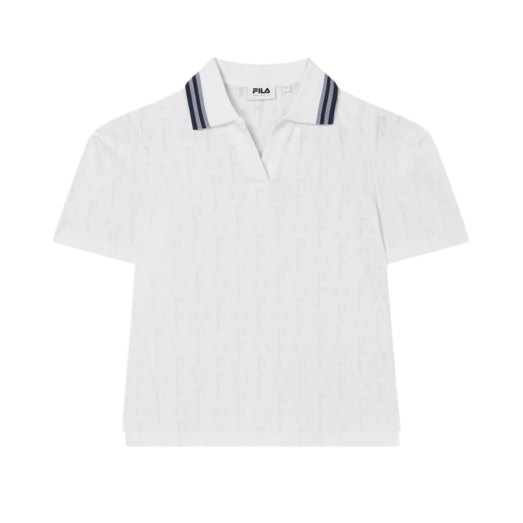 New FILA Polo Shirt Women's Cloud White F11W424116FWT