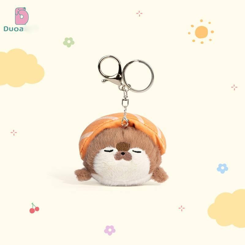 Otter Soft Sushi Plush Toy Keychain For Bag Decor Gift For Enthusiasts Animal