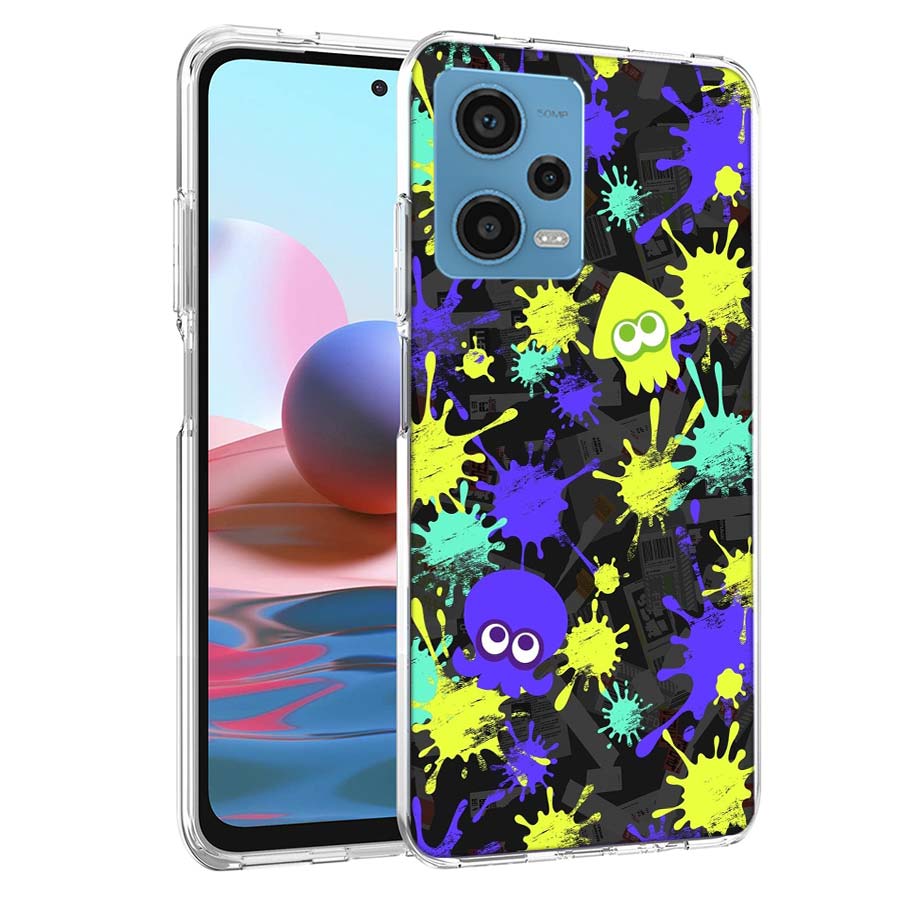 Game S-Splatoons Phone Case For Redmi Note 13 12 14 15 Pro Plus 13R 11 11T 11E 11S 10 Pro 10S 9 9S Cover Cell Clear TPU Capa Cas
