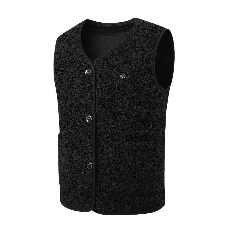 Smart Carbon Fiber Heated Vest - Warm Teddy Fleece for Autumn & Winter