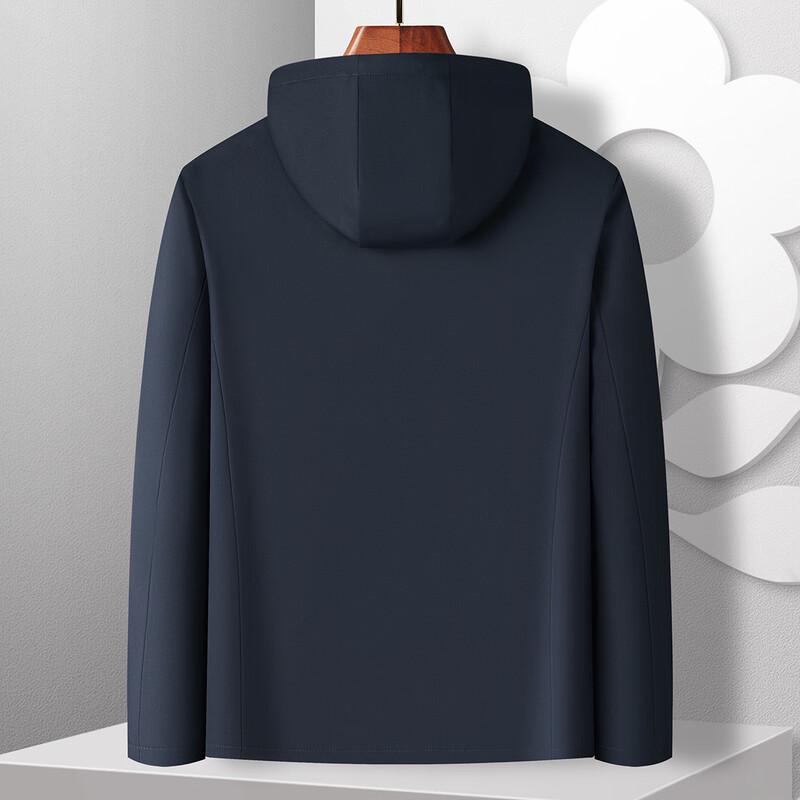 MONTAGUT Men's Mulberry Silk Blend Hooded Jacket