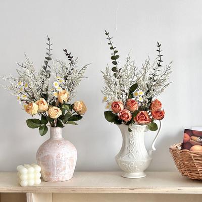 Rose Gänseblümchen Kunstblume Trockenblumen Kunstblumen Heimdeko Wohnzimmer Esstisch Blumendekorationen Foto-Requisiten
