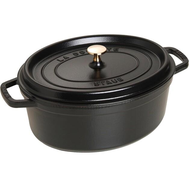 Кокотница Zwilling Staub, овальная, 42.8×37 см, чёрная, 8 л (40509-370-0)