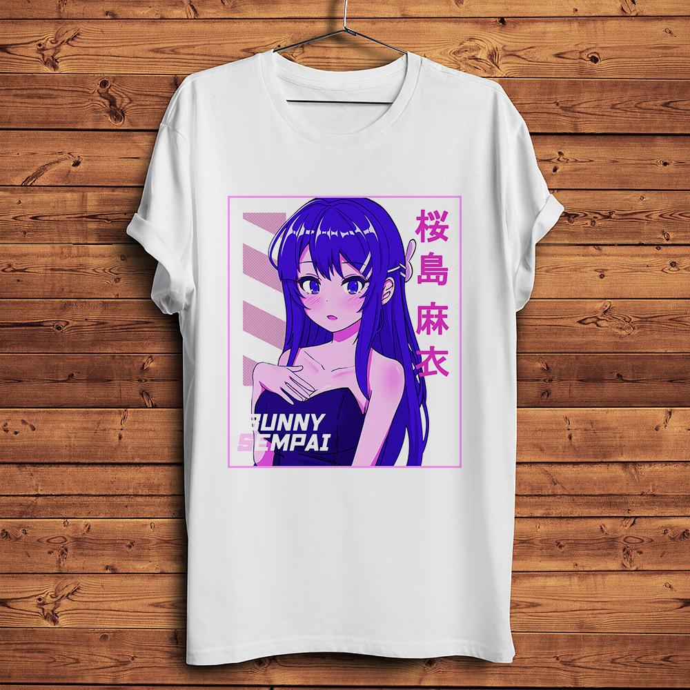 

kawaii Bunny Girl Senpai Mai Sakurajima funny anime t shirt Unisex new white Casual TShirt Unisex otaku Unisexga waifu streetwear tee 4XL