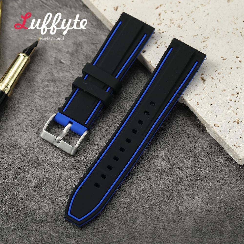 Soft Silicone Quick Release Watchband 20mm 22mm 24mm Universal Rubber Colorful Replacement Men Women Bracelet Watch Straps