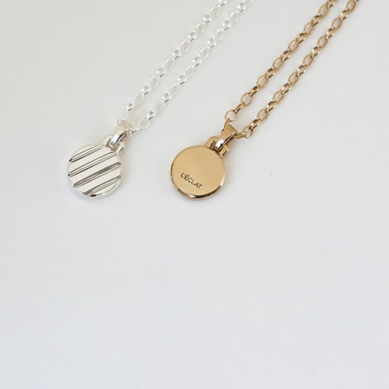 LECLAT LUMIERE CIRCLE NECKLACE SILVER/VERMEIL