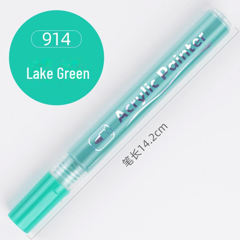 

Набор акриловых маркеров: Водостойкий, Белый, для росписи по камню, керамике - 12 цветов 914 Lake Green озеро зеленый