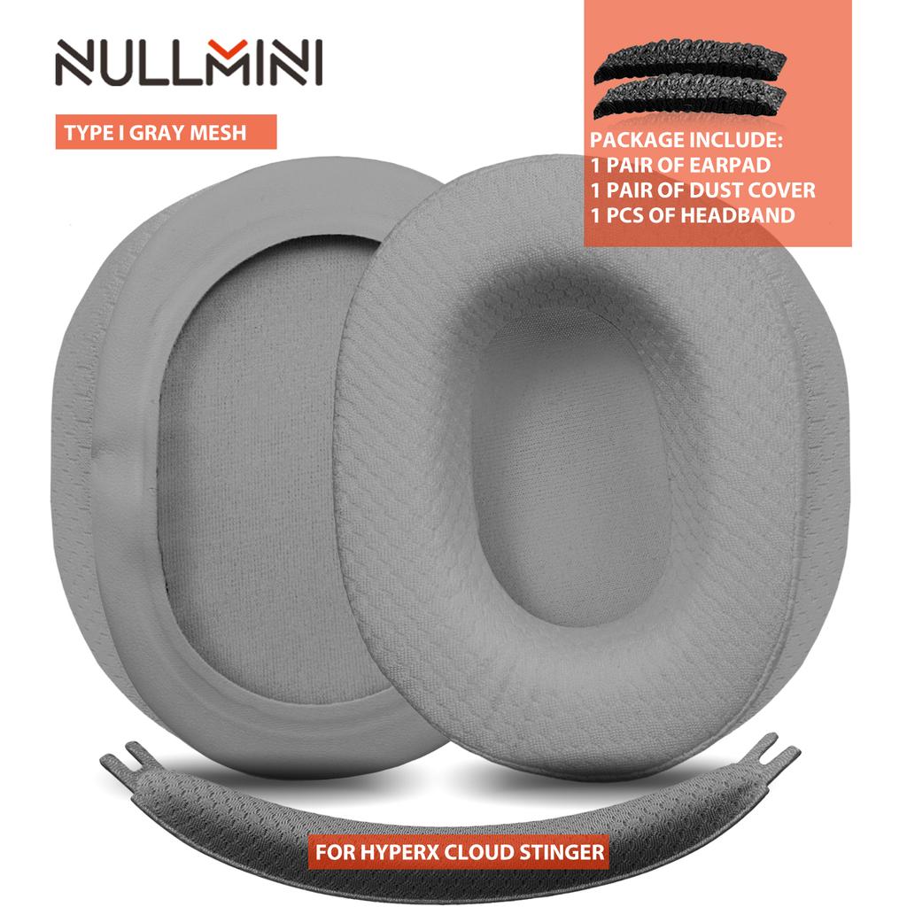 Nullmini Replacement Earpads for HyperX Cloud Stinger Headphones Cooling Gel Ear Pads Cushion Earmuffs Sleeve Headband