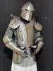Mittelalterliches Ritterkostüm Rüstungsset mit Barbuta-Helm Cosplay LARP Kostüm