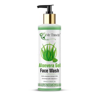 Aloe Gentle Face Wash with Aloe Vera & Glycerin for Sensitive Skin, Dry To Normal Skin -100 Ml Gently Cleanses | Hydrates & Soothes | Fragrance & S