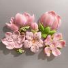 3D Cherry Blossom Refrigerator Magnet Resin Pink Flower Decorative Fridge Magnet Memo Notes Photo Holder for Home Kitchen Office