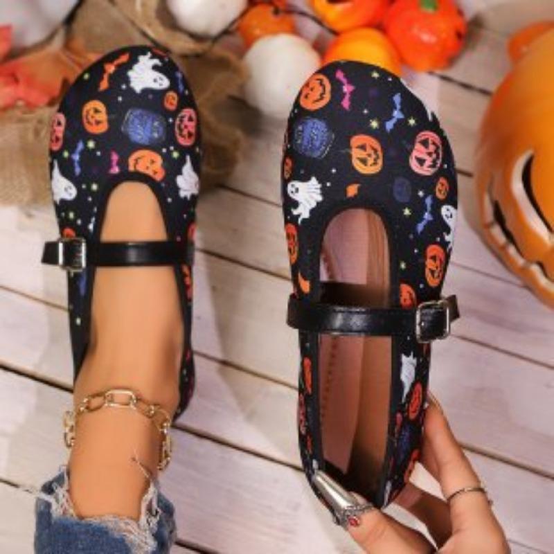 

Женские универсальные туфли-лодочки большого размера на плоской подошве с неглубоким вырезом, вышивкой, с круглым носком и низким каблуком, Doudou 43 чёрный