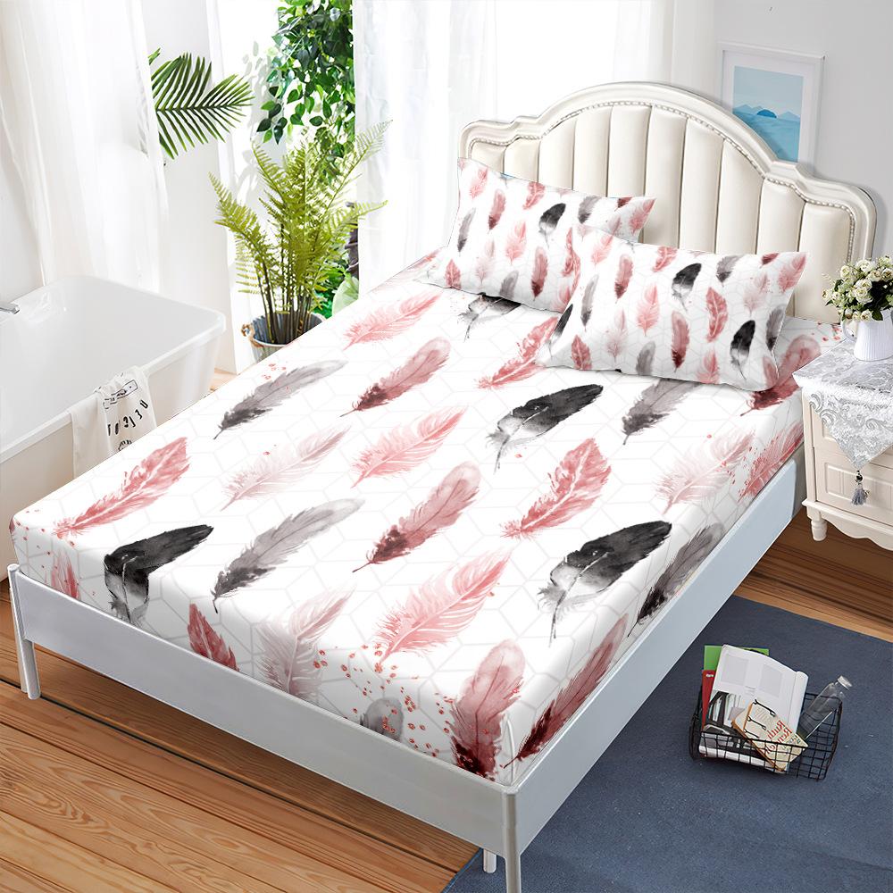 Mattress, Mattress Cover Three-Piece Set, Feather Mattress Protective Cover Fully Enclosed