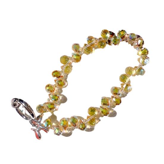 Faux Crystal Phone Strap Sparkling Phone Wrist Strap Bling Charm Lanyard with Card Slot Fashion Accessory Gift for Girls Best