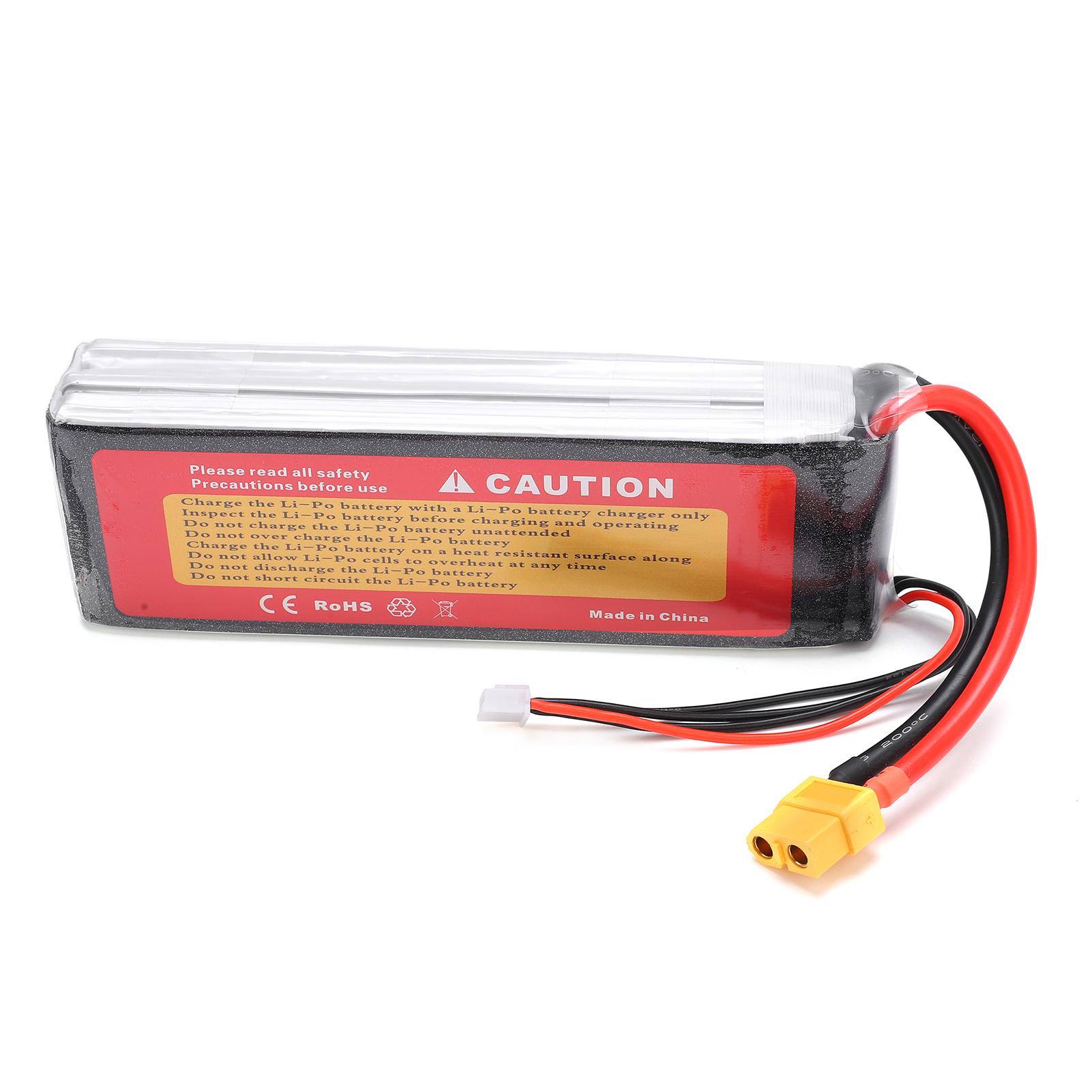 

6000mAh LargeCapacity Lithium Battery 11.1V 45C 3S XT60 Plug Model LiPo Battery