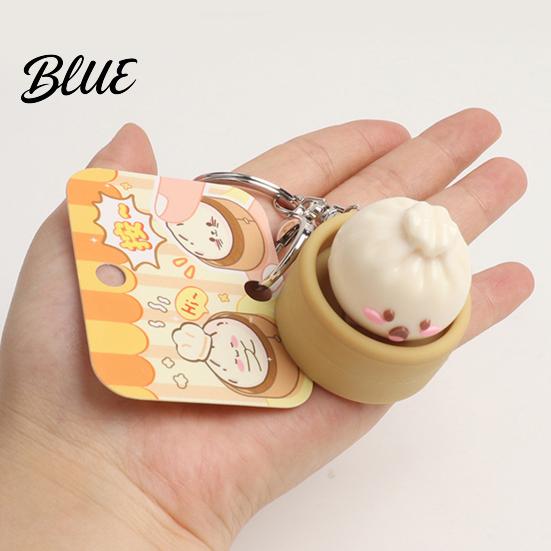 Decompression Keychain 1/2/3Pcs Pendant Stress Relief Toy Mini Steamer Bun Rebound Elastic Bag Soft Squeeze