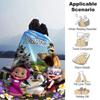 Customiz Name Personality Masha and the Bear Blanket Soft &Warm Sofa Office Bed Travel Lunch Break Blanket, Gift Suitable All Seasons
