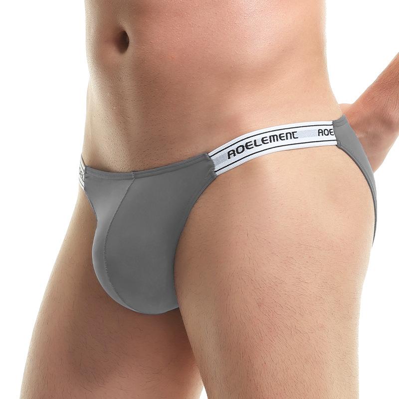 Ice Silk Men's Low Rise G-string Thong Seamless Lingerie Male Low Rise Sexy Underwear Breathable Underpants High Slit Thongs