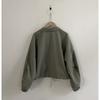 Vintage workwear drawstring short baseball jacket coat for women with a high-end, niche outerwear design