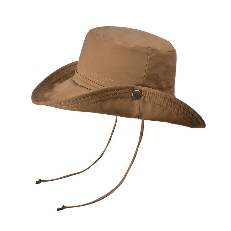 New Spring Summer Women Bucket Hat Waterproof Foldable Large Brim Sun Hat Hangable Outdoor Mountain Camping UV Protection Basin Cap