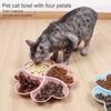 Yousheng Pet Bowl Division Design Multifunctional BPA Free Cat Water Food Feeding Bowl Pet Supplies