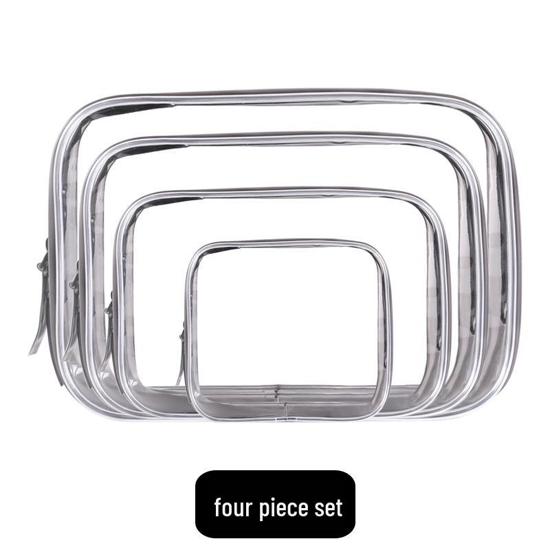 Large Capacity Waterproof Transparent Makeup Bag - Portable Toiletry Organizer for Travel