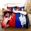 Twin Star Exorcists Bedding Set Cartoon Anime Three-piece Set Adult Kid Bedroom Duvet Cover Sets 3D Print Kawaii Girl Literie
