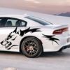 1 Set Running Wolf Graphics Car Body Sticker Self-Adhesive Wolf Decal Racing Sports Car Side Door Sticker Scratch Hidden Car Exterior Decoration