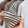 Unisex Striped Thermal Fleece Long-Sleeve T-Shirt for Kids