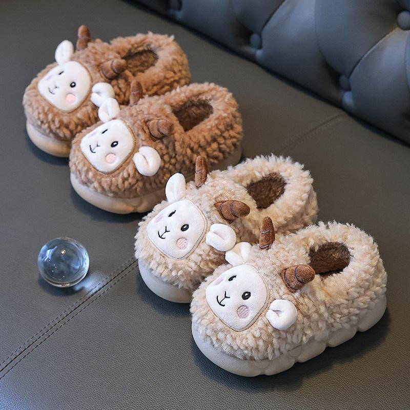 Baby Cotton Shoes Winter New Cartoon Cute Home Indoor Lamb Boys Girls Children's Cotton Shoes