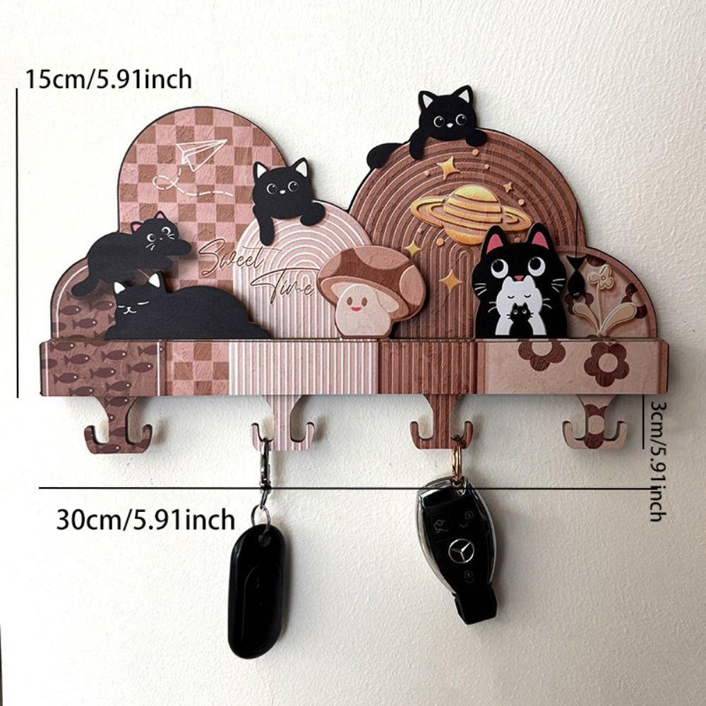 No Punching Required Wall Mounted Key Holder Originality Entrance Storage Rack  Entrance