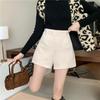Petite Women's Autumn/Winter High Waist Corduroy Wide Leg Casual Shorts