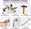 Barra de apoyo para inodoro y bañera de acero inoxidable de 300/400/500 mm, antideslizante, para ducha, soporte de seguridad, toallero