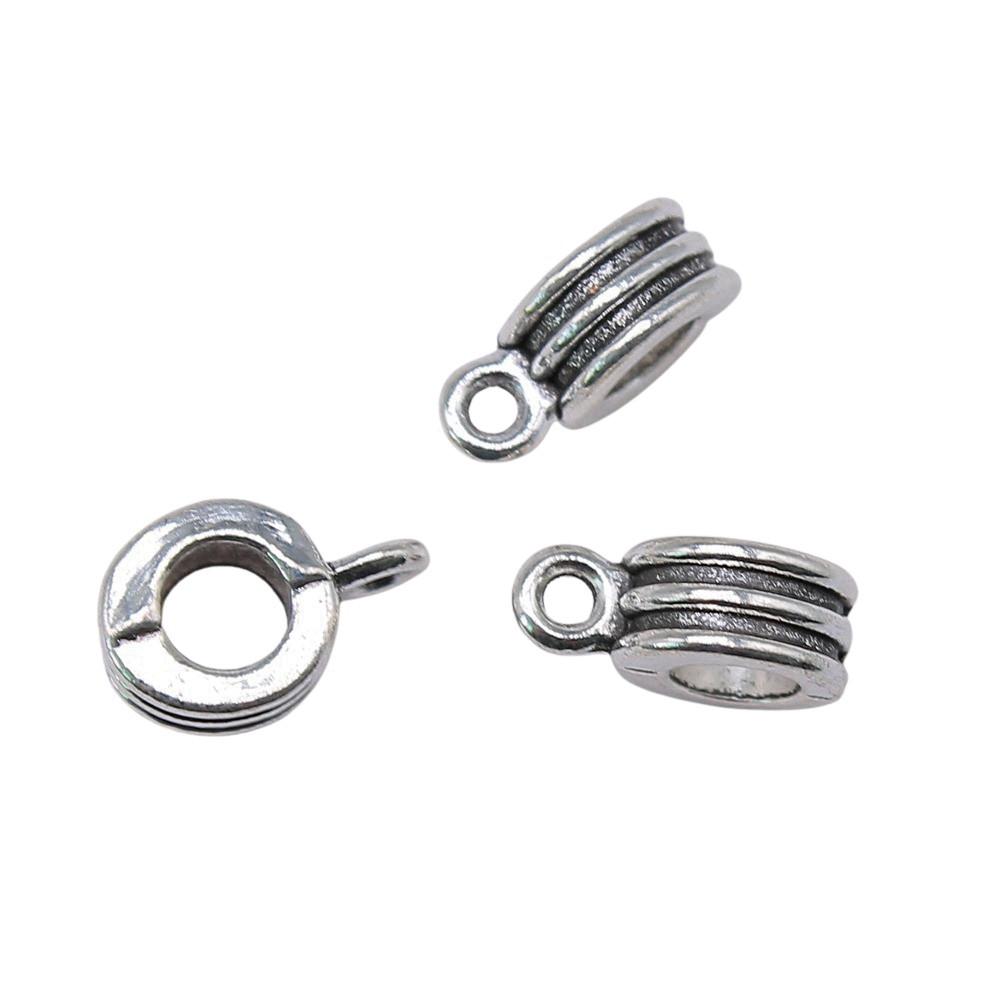 Antique Twisted Pattern Bail Connectors For Charm Attachments Craft Jewelry Accessories