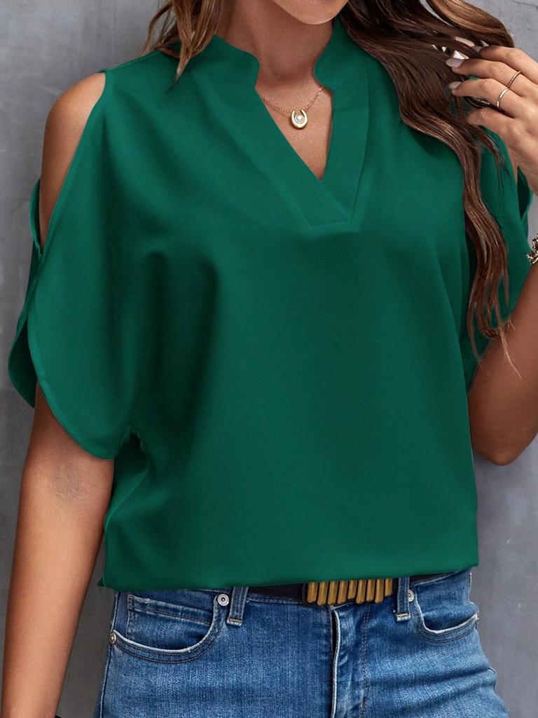 Women's Summer New V-Neck Elegant Fashion Off-Shoulder Top