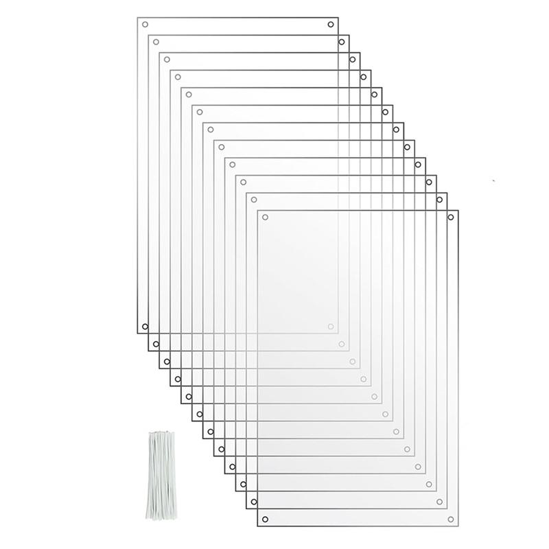 A27F-Clear Cage Edge Liner 12-Pack Pet Cage Liner Protection Cage Urine Guard Guinea Pig Side Lining Habitat Siding