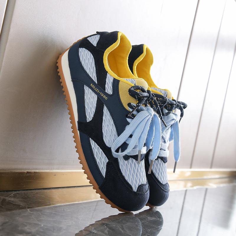 

BN mesh breathable Forrest Gump shoes women s summer new platform casual shoes retro color matching sports moral training 40